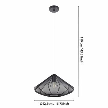 Taklampe Dolwen - Sort, 425 mm - Belysning - Innendørsbelysning & Lamper - Vinduslampe