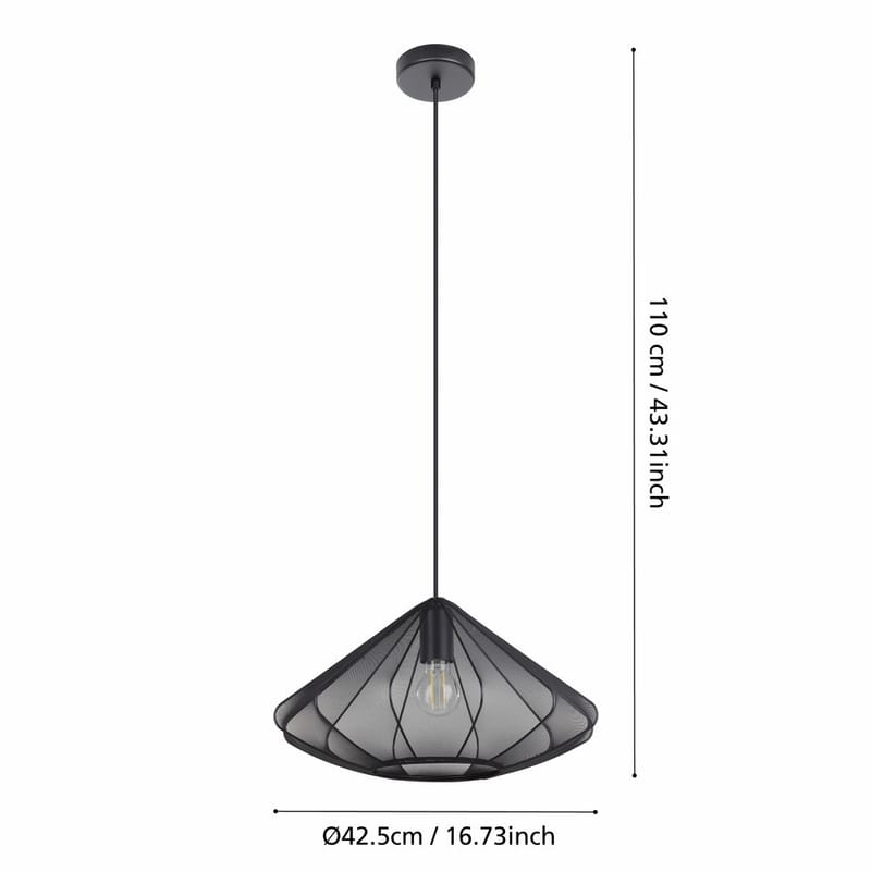 Taklampe Dolwen - Sort, 425 mm - Belysning - Innendørsbelysning & Lamper - Vinduslampe