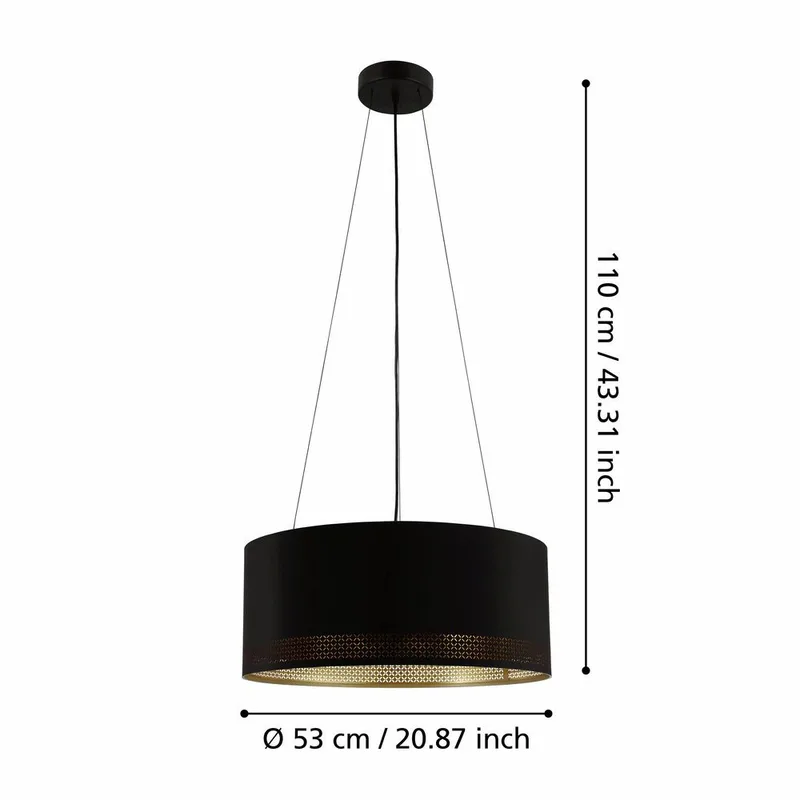 Taklampe Esteperra med 3 lamper - 53 cm - Belysning - Innendørsbelysning & Lamper - Vinduslampe