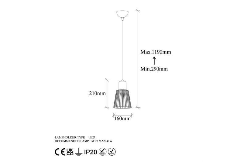Taklampe Gullistel Svart / Antikk - Svart/Multifarget - Belysning - Innendørsbelysning & Lamper - Vinduslampe
