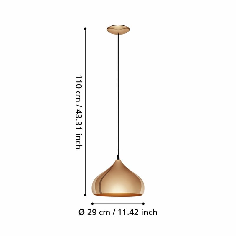 Taklampe Hapton - 29 cm - Belysning - Innendørsbelysning & Lamper - Vinduslampe