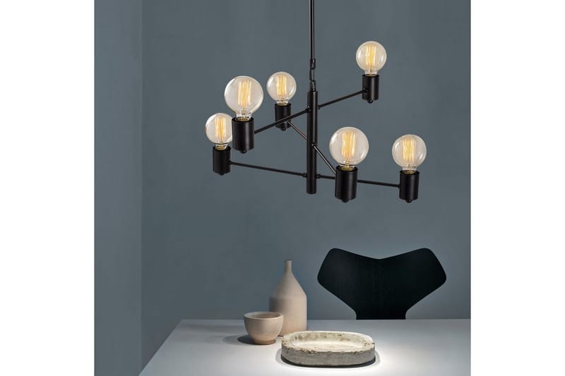 Taklampe Hexaia Opp Svart - Svart - Belysning - Innendørsbelysning & Lamper - Vinduslampe