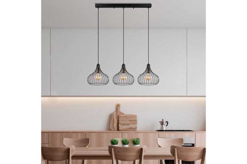 Taklampe Kiron Svart / Gammeldags Tre - Svart - Belysning - Innendørsbelysning & Lamper - Vinduslampe