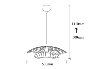 Taklampe Majrula Blomst Gull - Gull - Belysning - Innendørsbelysning & Lamper - Vinduslampe