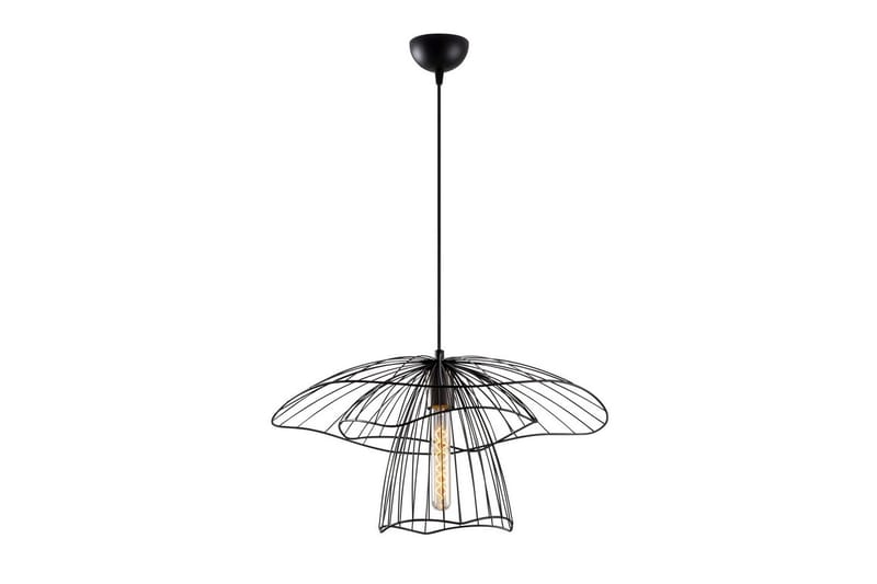 Taklampe Majrula Blomst Svart, Svart