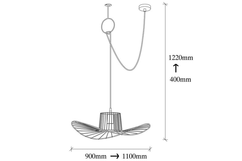 Taklampe Majrula Svart Enkeltkontakt - Enkeltkontakt - Belysning - Innendørsbelysning & Lamper - Vinduslampe