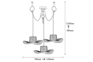 Taklampe Majrula Svart Tre Stikkontakt - Tre Stikkontakt - Belysning - Innendørsbelysning & Lamper - Vinduslampe