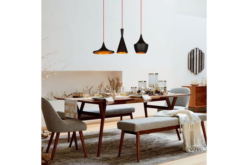 Taklampe Mangol Sett Svart / Gull - Gull/Svart - Belysning - Innendørsbelysning & Lamper - Vinduslampe