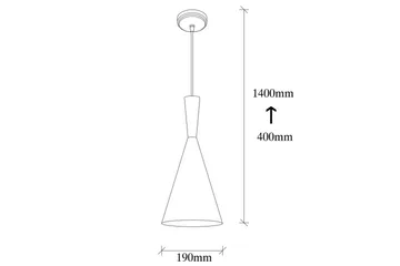 Taklampe Mangol Svart / Rød Diameter: 19 cm - Mørkerød/Svart - Belysning - Innendørsbelysning & Lamper - Vinduslampe