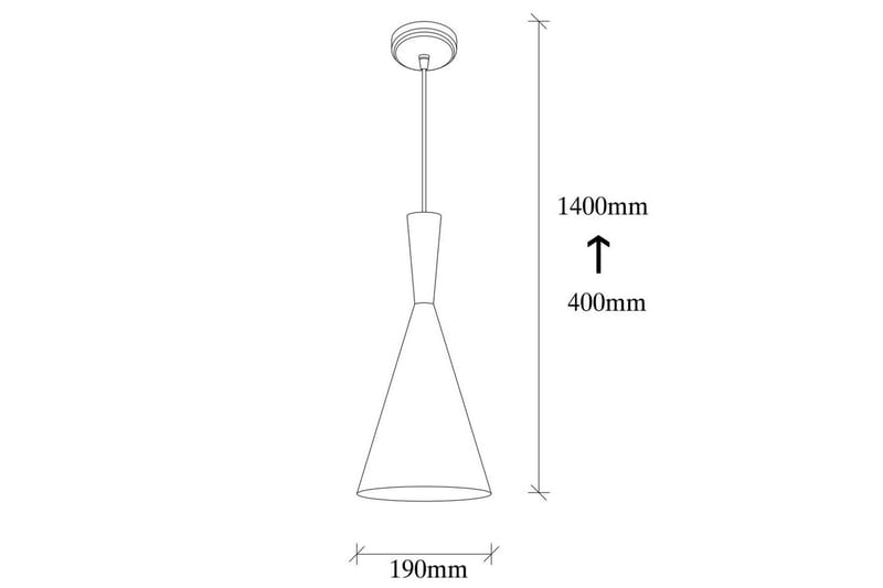 Taklampe Mangol Svart / Rød Diameter: 19 cm - Mørkerød/Svart - Belysning - Innendørsbelysning & Lamper - Vinduslampe