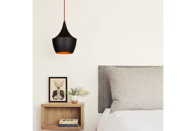 Taklampe Mangol Svart / Rød Diameter: 23 cm - Mørkerød/Svart - Belysning - Innendørsbelysning & Lamper - Vinduslampe