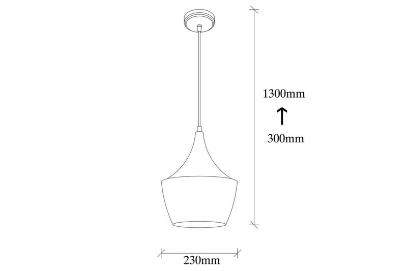 Taklampe Mangol Svart / Rød Diameter: 23 cm - Mørkerød/Svart - Belysning - Innendørsbelysning & Lamper - Vinduslampe
