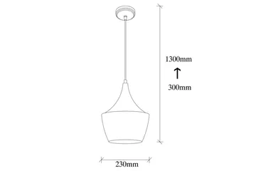 Taklampe Mangol Svart / Rød Diameter: 23 cm - Mørkerød/Svart - Belysning - Innendørsbelysning & Lamper - Vinduslampe