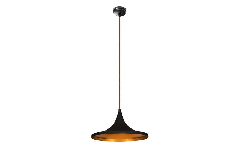 Taklampe Mangol Svart / Rød Diameter: 35 cm, Mørkerød/Svart
