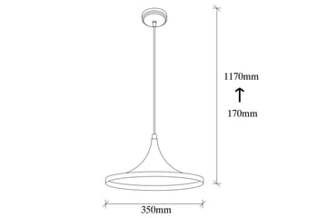 Taklampe Mangol Svart / Rød Diameter: 35 cm - Mørkerød/Svart - Belysning - Innendørsbelysning & Lamper - Vinduslampe