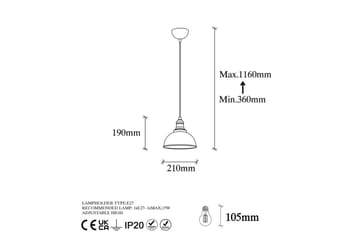 Taklampe Masatsune Svart / Antikk - Svart / Antikk - Belysning - Innendørsbelysning & Lamper - Vinduslampe