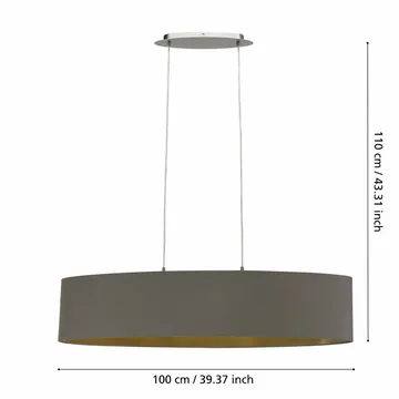 Taklampe Maserlo med 2 lamper - 25 cm - Belysning - Innendørsbelysning & Lamper - Vinduslampe