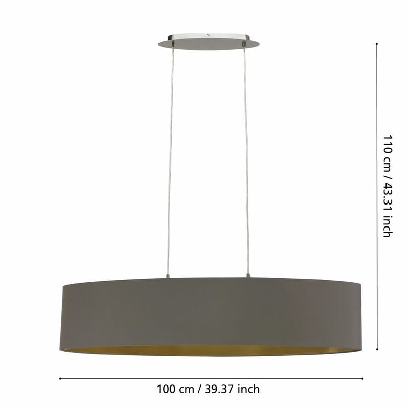 Taklampe Maserlo med 2 lamper - 25 cm - Belysning - Innendørsbelysning & Lamper - Vinduslampe