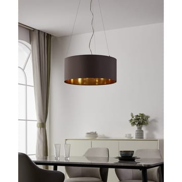 Taklampe Maserlo med 3 lamper - Matt nikkel/cappuccino - Belysning - Innendørsbelysning & Lamper - Vinduslampe