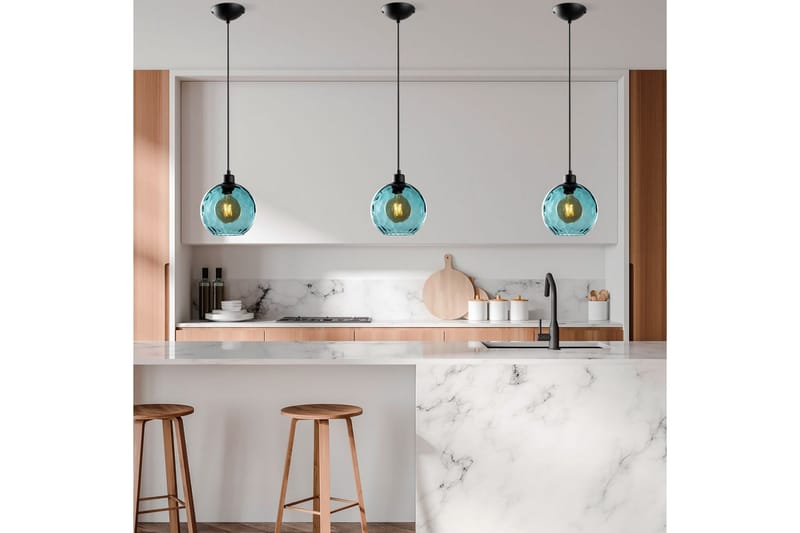 Taklampe Mayur Blå / Svart - Blå / Svart - Belysning - Innendørsbelysning & Lamper - Vinduslampe