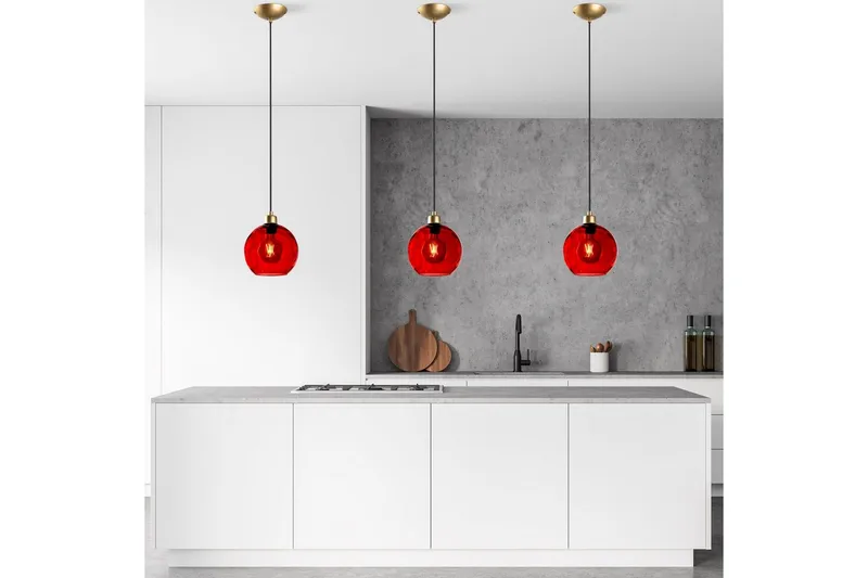 Taklampe Mayur Rød / Gull - Rød / Gull - Belysning - Innendørsbelysning & Lamper - Vinduslampe