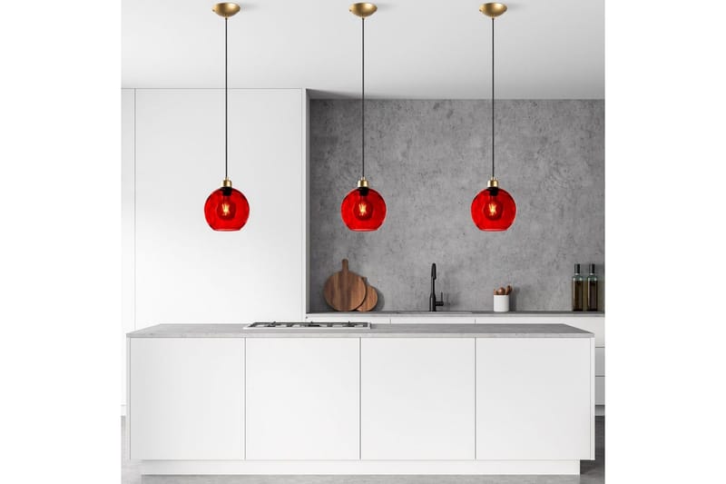 Taklampe Mayur Rød / Gull - Rød / Gull - Belysning - Innendørsbelysning & Lamper - Vinduslampe