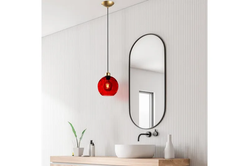 Taklampe Mayur Rød / Gull - Rød / Gull - Belysning - Innendørsbelysning & Lamper - Vinduslampe