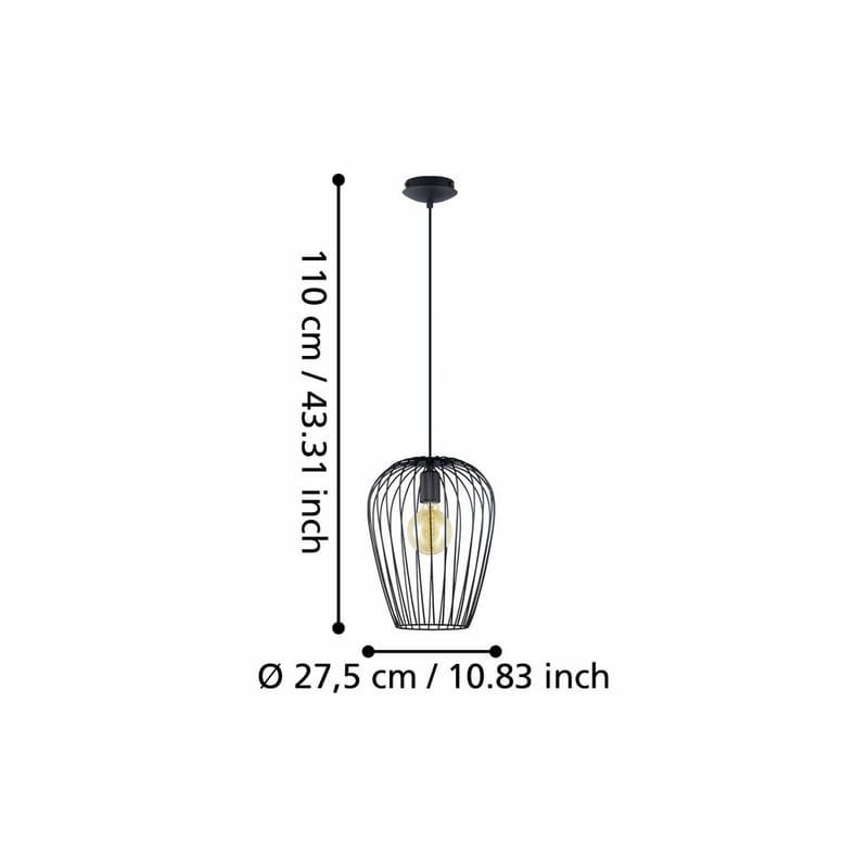 Taklampe Newtown - 275 mm - Belysning - Innendørsbelysning & Lamper - Vinduslampe