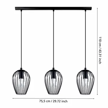 Taklampe Newtown med 3 Lamper - 16 cm - Belysning - Innendørsbelysning & Lamper - Vinduslampe