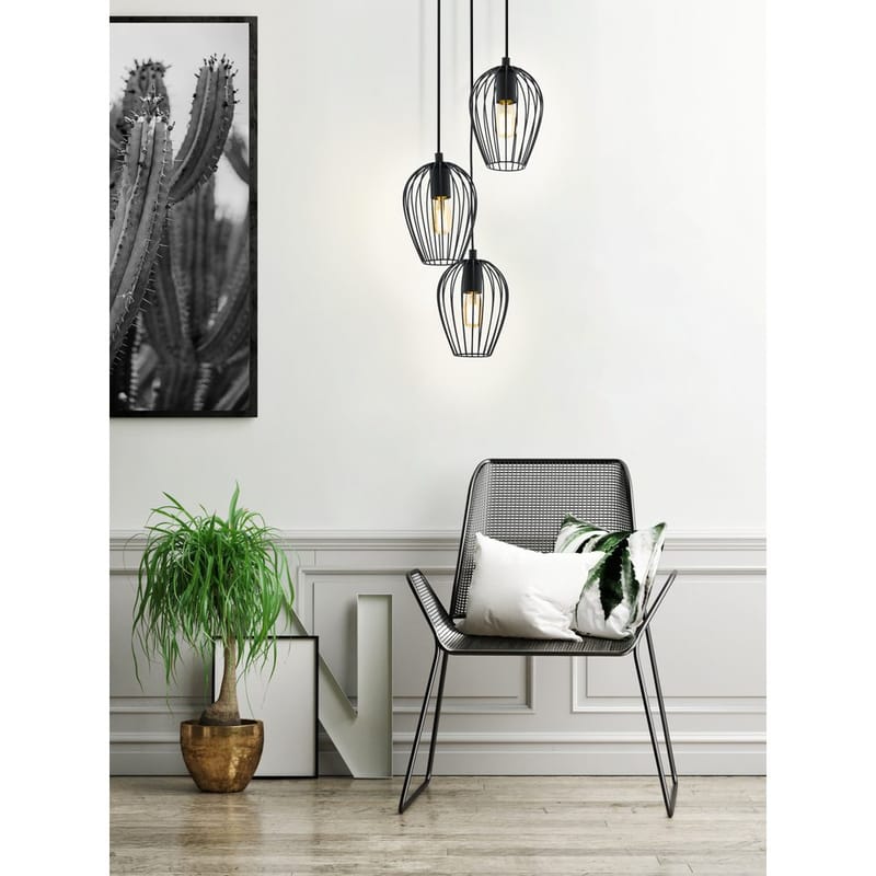 Taklampe Newtown rund med 3 lamper - 38 cm - Belysning - Innendørsbelysning & Lamper - Vinduslampe