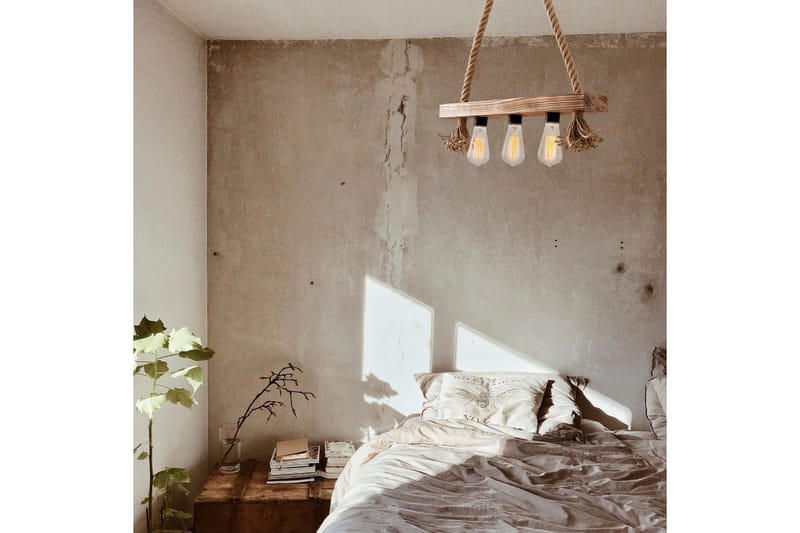 Taklampe Nira Tre (60 x 9 cm) - Lysfarget tre - Belysning - Innendørsbelysning & Lamper - Vinduslampe