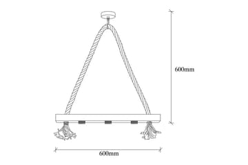 Taklampe Nira Tre (60 x 9 cm) - Lysfarget tre - Belysning - Innendørsbelysning & Lamper - Vinduslampe