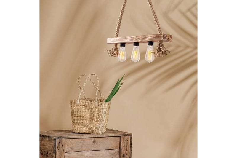 Taklampe Nira Tre (60 x 9 cm) - Lysfarget tre - Belysning - Innendørsbelysning & Lamper - Vinduslampe