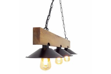 Taklampe Noveth Valnøtt / Svart - Svart/Mørkebrun - Belysning - Innendørsbelysning & Lamper - Vinduslampe