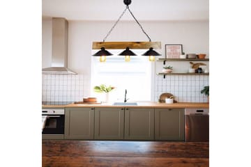 Taklampe Noveth Valnøtt / Svart - Svart/Mørkebrun - Belysning - Innendørsbelysning & Lamper - Vinduslampe