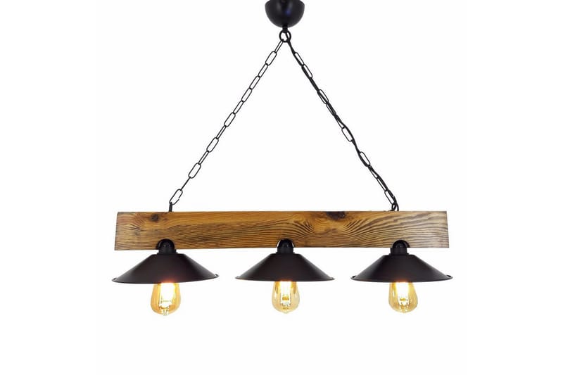 Taklampe Noveth Valnøtt / Svart - Svart/Mørkebrun - Belysning - Innendørsbelysning & Lamper - Vinduslampe