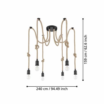 Taklampe Rampside med 6 Lamper - 18 cm - Belysning - Innendørsbelysning & Lamper - Vinduslampe