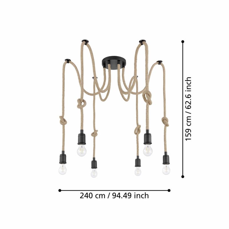 Taklampe Rampside med 6 Lamper - 18 cm - Belysning - Innendørsbelysning & Lamper - Vinduslampe