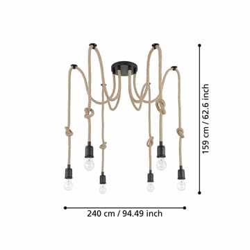 Taklampe Rampside med 6 Lamper - 18 cm - Belysning - Innendørsbelysning & Lamper - Vinduslampe