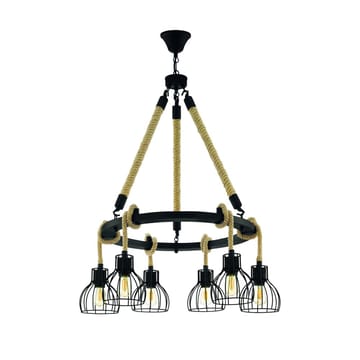Taklampe Rampside Rund med 6 Lamper - 76 cm - Belysning - Innendørsbelysning & Lamper - Vinduslampe