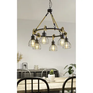 Taklampe Rampside Rund med 6 Lamper - 76 cm - Belysning - Innendørsbelysning & Lamper - Vinduslampe