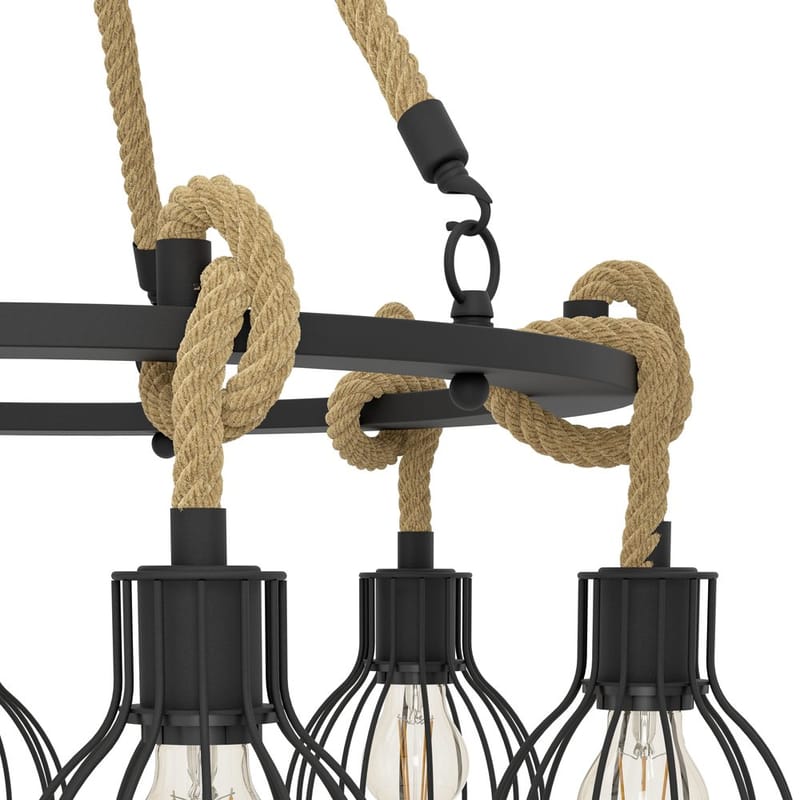 Taklampe Rampside Rund med 6 Lamper - 76 cm - Belysning - Innendørsbelysning & Lamper - Vinduslampe