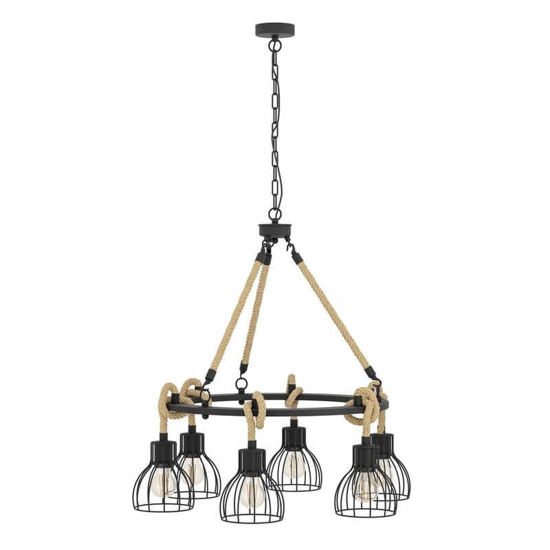 Taklampe Rampside Rund med 6 Lamper - 76 cm - Belysning - Innendørsbelysning & Lamper - Vinduslampe