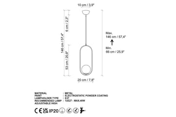 Taklampe Ranpalt Gull - Gull - Belysning - Innendørsbelysning & Lamper - Vinduslampe