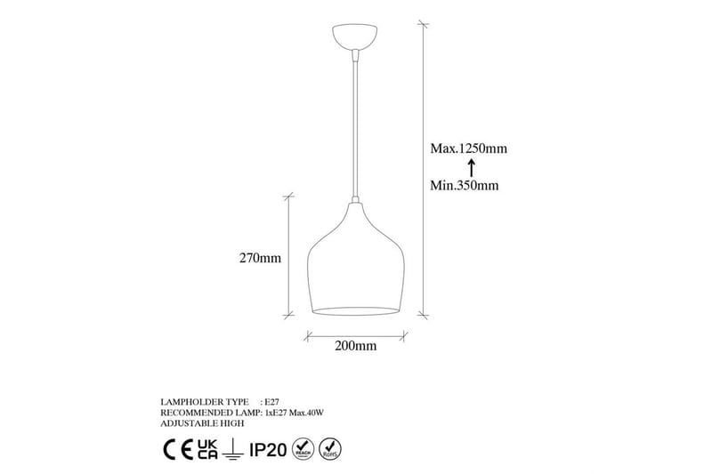Taklampe Relma Flerfarget - Multifarget - Belysning - Innendørsbelysning & Lamper - Vinduslampe