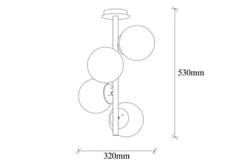 Taklampe Rysta Gull - Gull - Belysning - Innendørsbelysning & Lamper - Vinduslampe