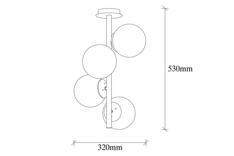 Taklampe Rysta Gull - Gull - Belysning - Innendørsbelysning & Lamper - Vinduslampe