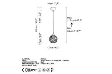 Taklampe Silen Gull - Diameter: 17 cm - Belysning - Innendørsbelysning & Lamper - Vinduslampe