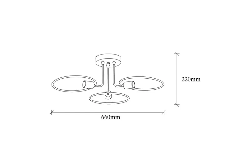 Taklampe Sirkel Svart - Svart - Belysning - Innendørsbelysning & Lamper - Vinduslampe