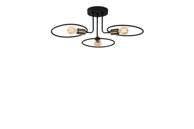 Taklampe Sirkel Svart, Svart